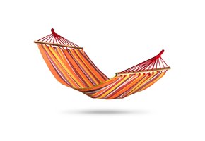 Tuinhangmat 200x100 - Rood oranje gestreept