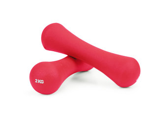 Dumbbell set 4 kg - 2 x 2kg - Neopreen - Donker roze - Fitness gewichten