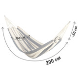 Tuinhangmat dubbel 200x160 cm - Wit met blauw