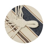 Tuinhangmat dubbel 200x160 cm - Wit met blauw