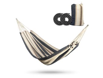 Tuinhangmat dubbel 200x160 cm - Wit met blauw