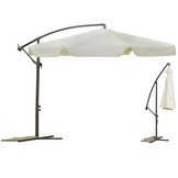 Zweefparasol XL 350 cm opvouwbaar - Beige - Tuinparasol