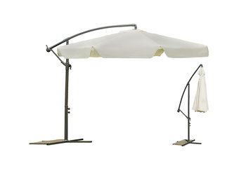 Zweefparasol XL 350 cm opvouwbaar - Beige - Tuinparasol