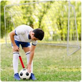 Voetbaldoel XL 300x200x120 cm - Lichtgewicht - Wit