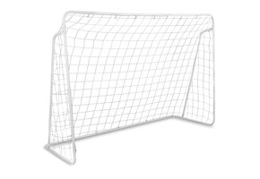 Voetbaldoel XL 300x200x120 cm - Lichtgewicht - Wit