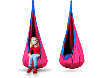 Kinderhangstoel roze – Met kussen