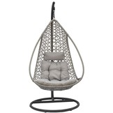 Staande hangstoel met kussens – Grijs