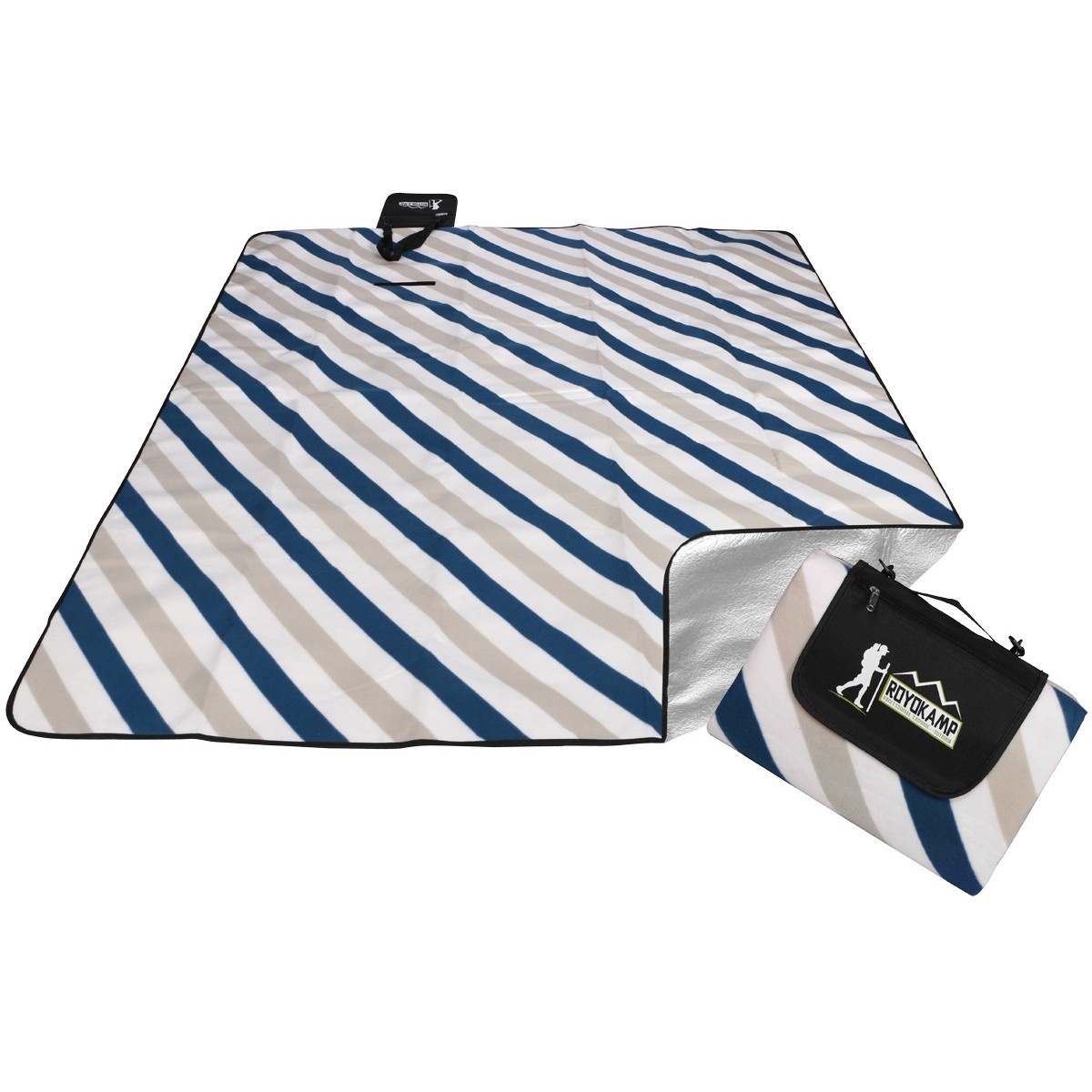 Picknickkleed 200x180 cm – Grijs blauw – Warmte isolerend