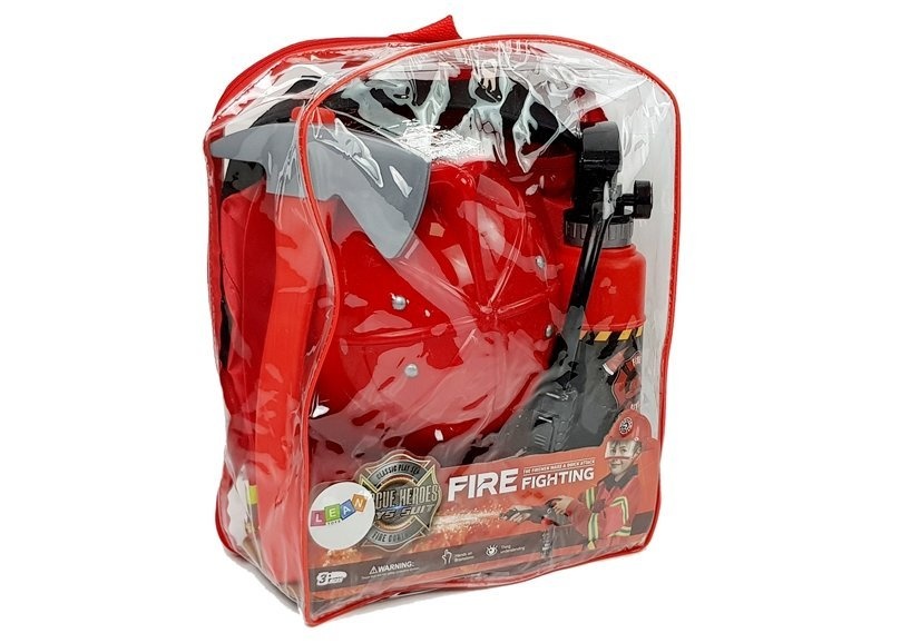Brandweer speelgoed verkleed set - met werkende brandblusser