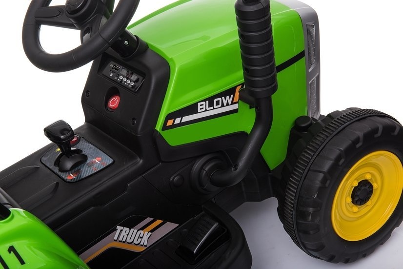 Elektrische tractor ride-on – Groen – Met aanhanger