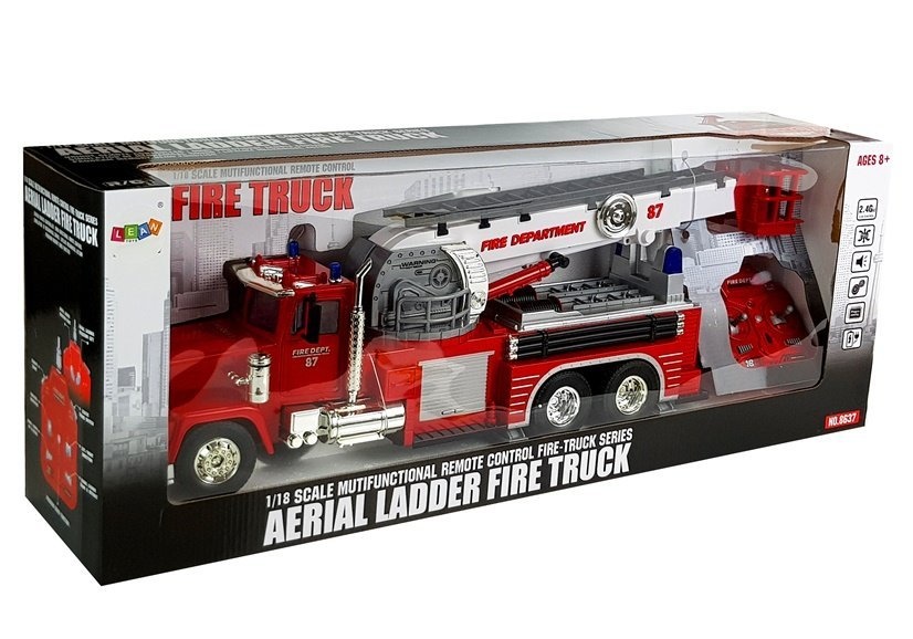 RC Brandweerauto met uitschuifbare ladder en sirene