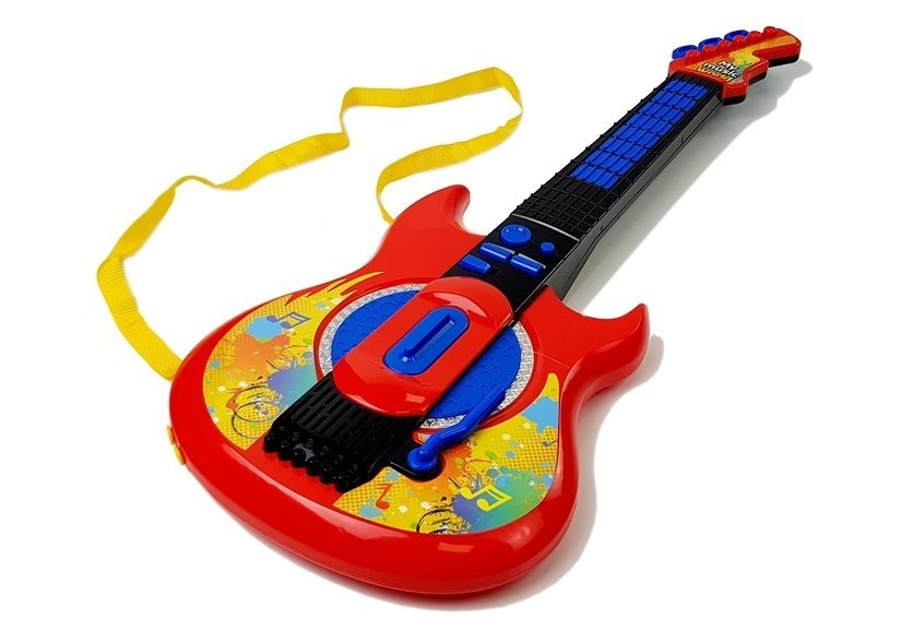 Muziekset met gitaar, keyboard & microfoon