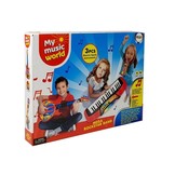 Muziekset met gitaar, keyboard & microfoon