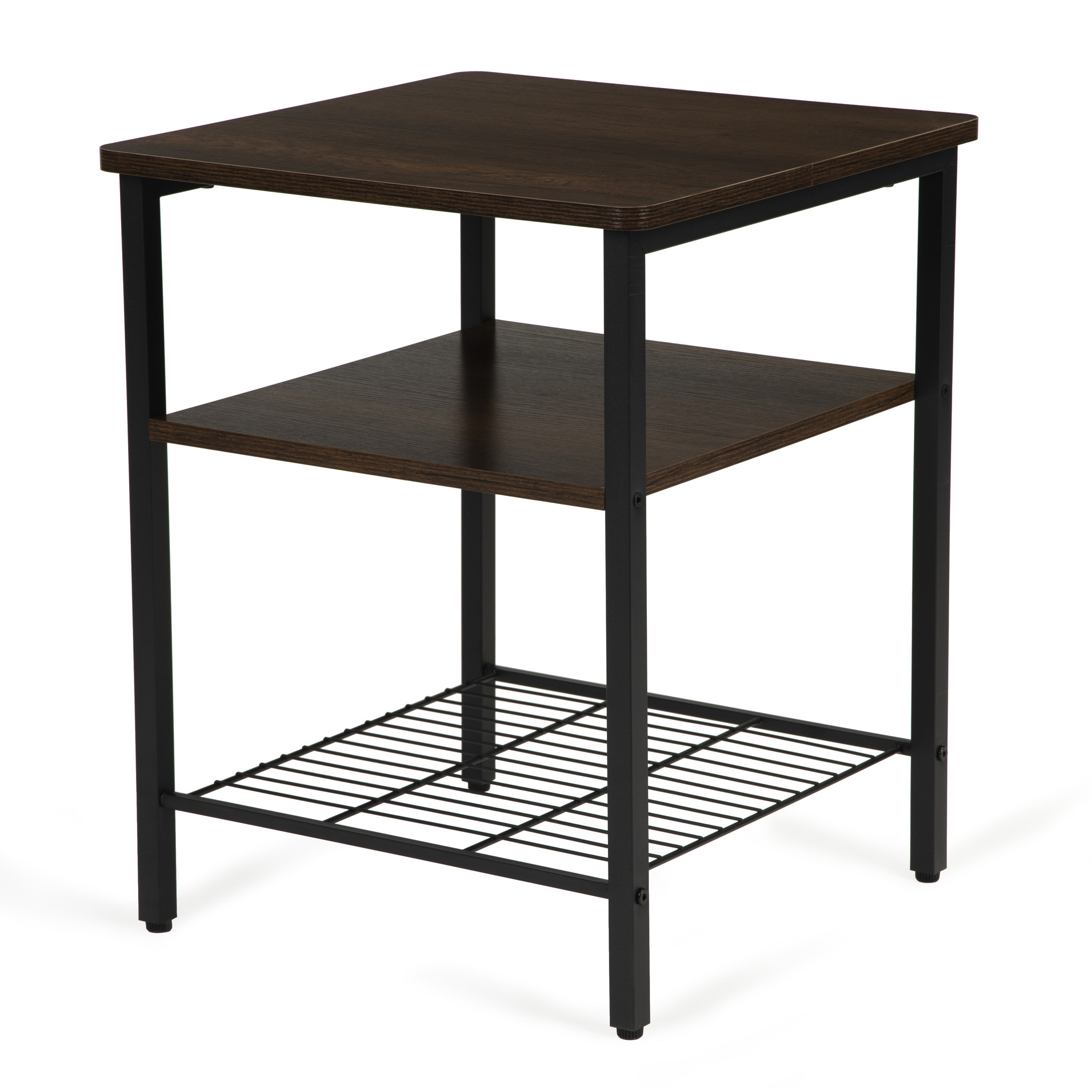Salontafel 3 lagen met rek – Zwart