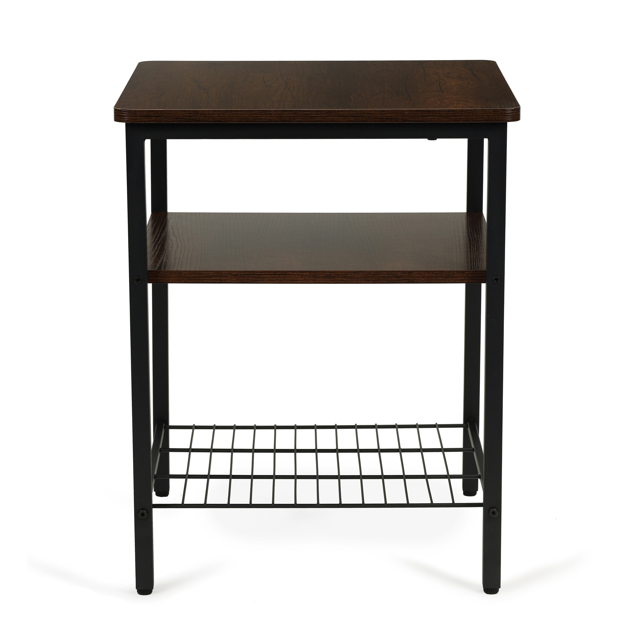 Salontafel 3 lagen met rek – Zwart