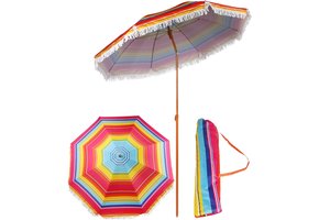 Parasol 180 cm - strandparasol met tas - roze
