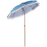 Parasol 180 cm - strandparasol met tas - multi blauw