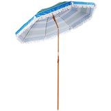 Parasol 180 cm - strandparasol met tas - groen/blauw