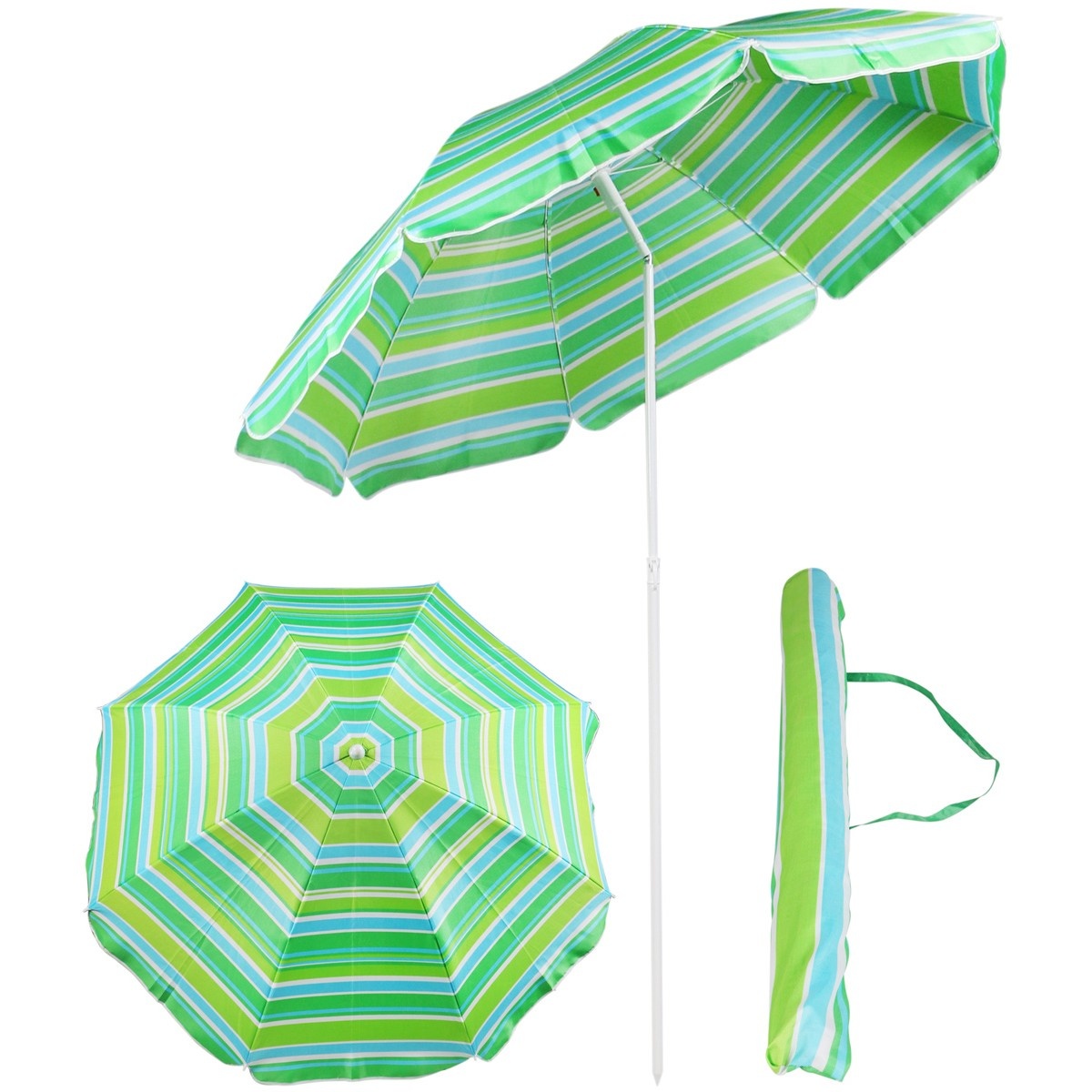 Parasol 180 cm - strandparasol met tas - groen