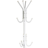 Kapstok op 3 poten – 11 armen – Wit staal