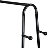 Kledingrek + 2 planken – 82 x 36 x 149 cm Zwart staal