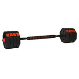 Dumbbell set 2 x 15 kg met halterfunctie 2in1 – Rood