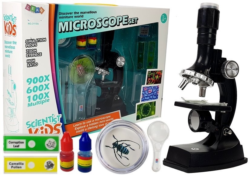 Microscoop kind 900x 600x 100x – Educatief speelgoed