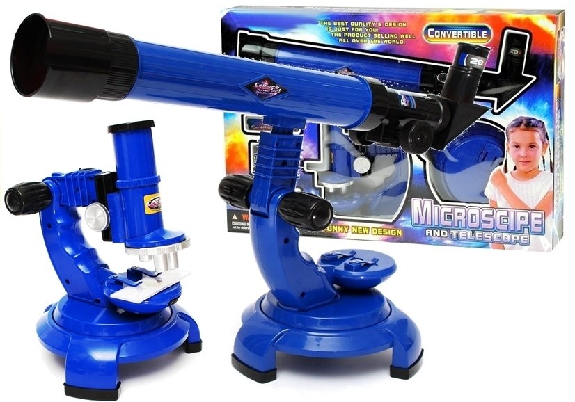 Telescoop & Microscoop 2in1 Blauw – Educatieve set