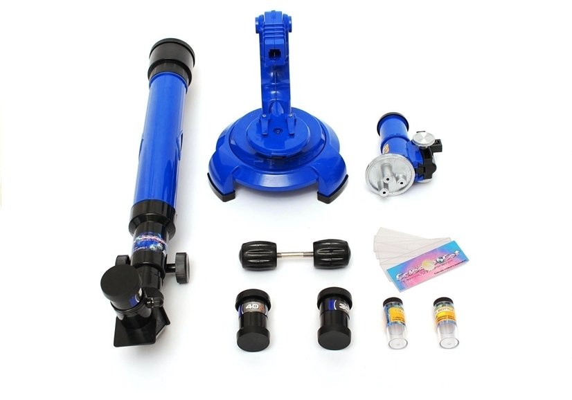 Telescoop & Microscoop 2in1 Blauw – Educatieve set
