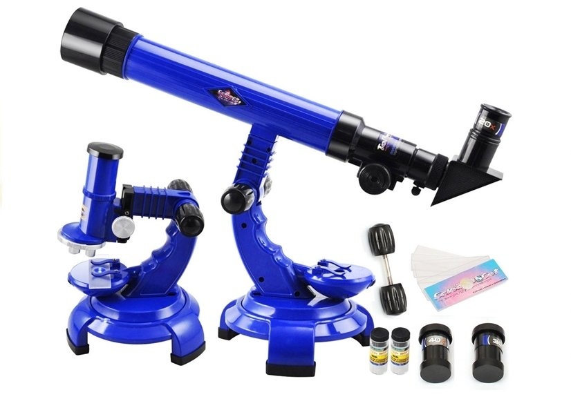 Telescoop & Microscoop 2in1 Blauw – Educatieve set