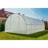 Folietunnel kweekkas met ramen 600 x 300 x 200 cm Wit