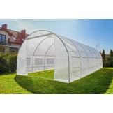 Folietunnel kweekkas met ramen 600 x 300 x 200 cm Wit