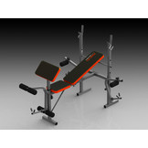 Halterbank multifunctioneel – Sportbank verstelbaar Rood