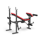 Halterbank multifunctioneel – Sportbank verstelbaar Rood