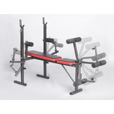 Halterbank multifunctioneel – Sportbank verstelbaar Rood