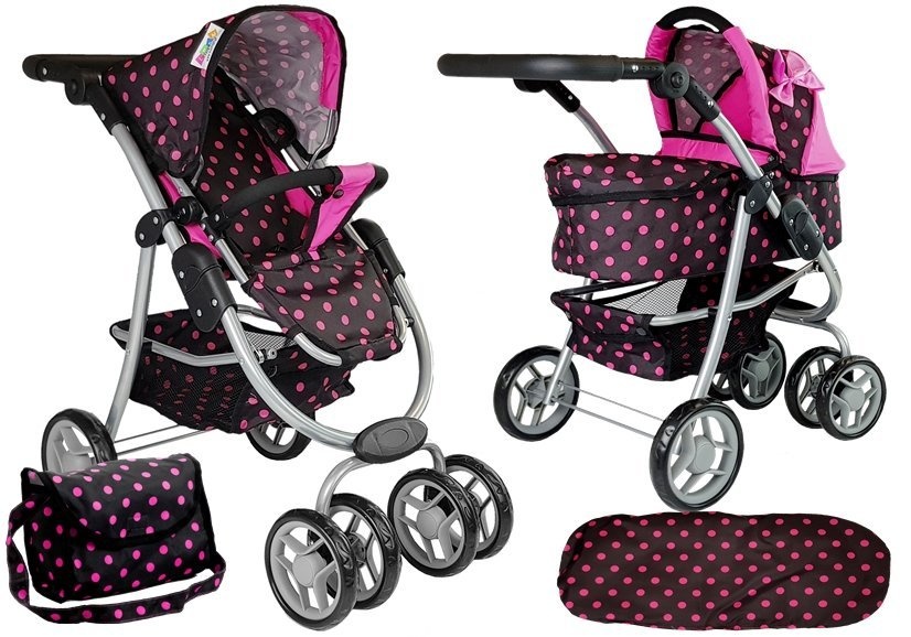 Oh jee Kaal hooi Viking Choice Poppenwagen set compleet – Roze stippen - VC-Lifestyle