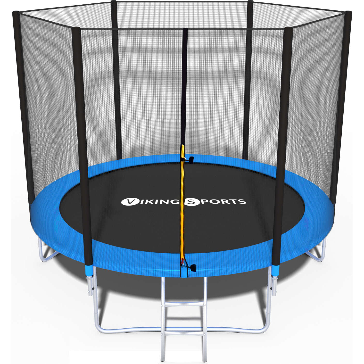 Trampoline - blauw - 244 cm - met net en ladder - tot 80 KG