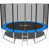 Trampoline - blauw - 404 cm - met net en ladder - tot 150 KG