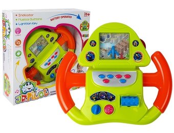 Interactief stuurwiel vliegtuig thema – Groen Rood