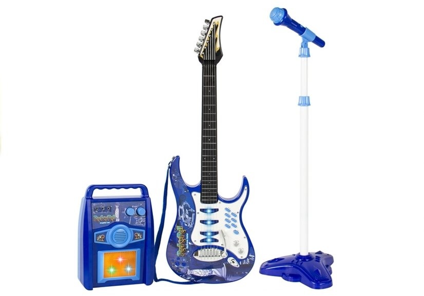 Kinderspeelgoed gitaar set met speaker en microfoon