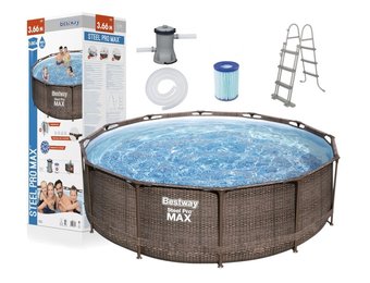 Bestway Steel Pro opzetzwembad 366 x 100 cm Rattan