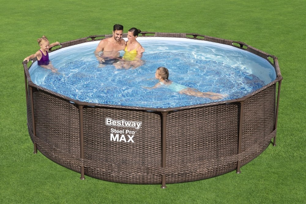 Bestway Steel Pro opzetzwembad 366 x 100 cm Rattan