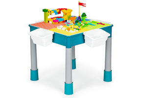 Speeltafel met opbergruimte + Stoel + Blokkenset