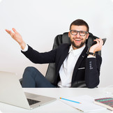 Bureaustoel ergonomisch met extra vulling – Zwart