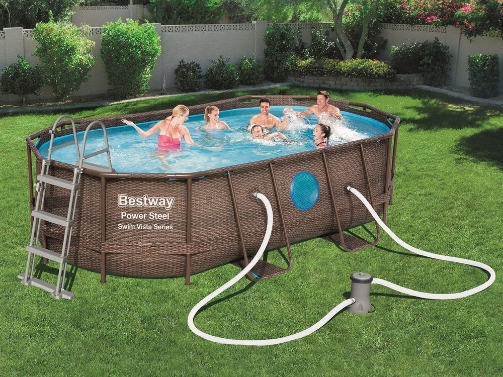 Bestway Opzetzwembad 427 x 250 x 100 cm set – Rattan look