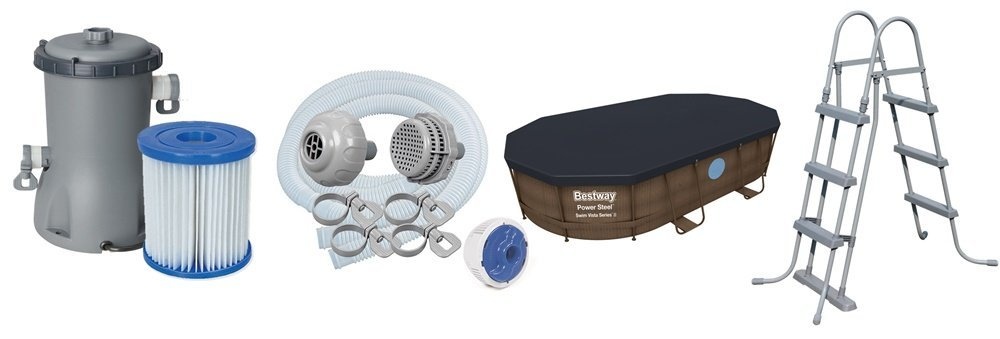 Bestway Opzetzwembad 427 x 250 x 100 cm set – Rattan look