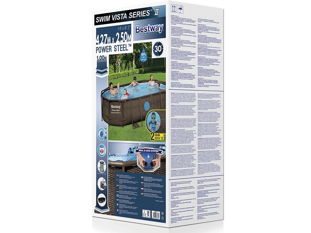 Bestway Opzetzwembad 427 x 250 x 100 cm set – Rattan look