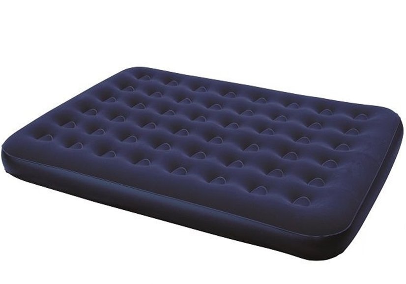 Bestway luchtbed 2-persoons 203 x 183 cm – blauw velours
