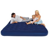 Bestway luchtbed 2-persoons 203 x 183 cm – blauw velours