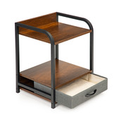 Bijzettafel nachtkastje met lade – 44 x 37 x 54 cm – Bruin